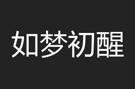 如梦初醒