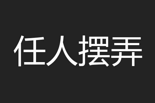 任人摆弄