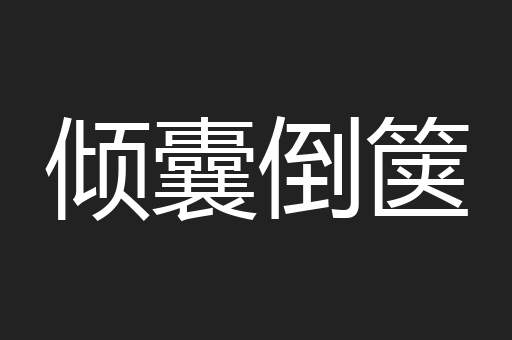 倾囊倒箧