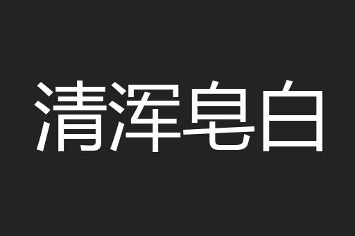 清浑皂白