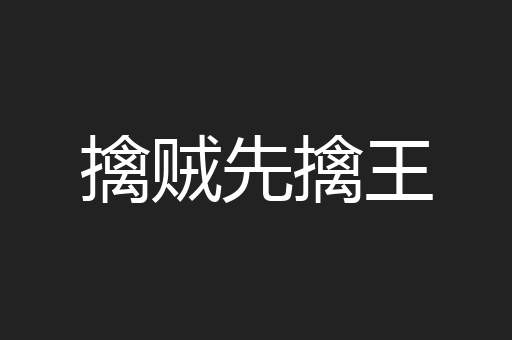 擒贼先擒王