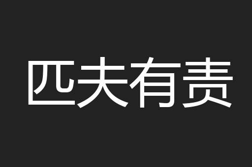 匹夫有责