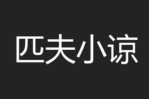 匹夫小谅