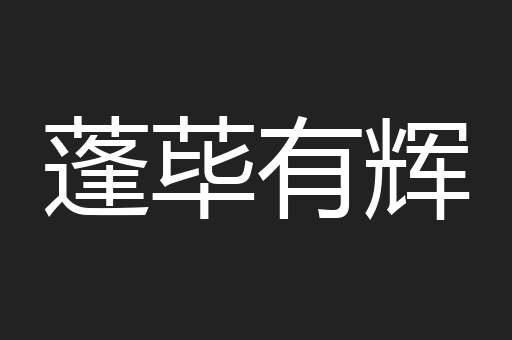 蓬荜有辉