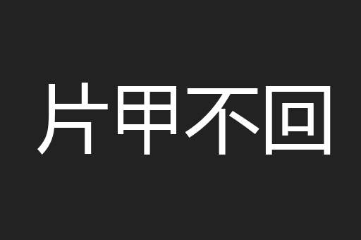 片甲不回