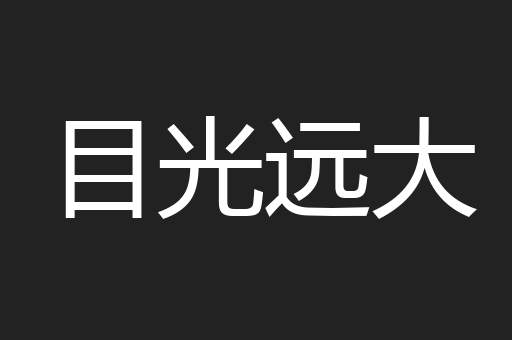 目光远大