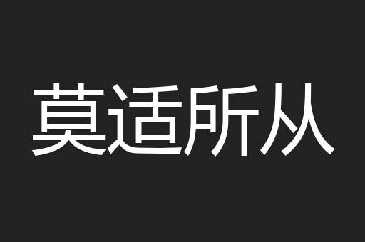 莫适所从
