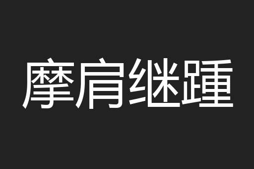 摩肩继踵