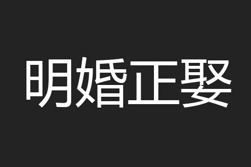 明婚正娶