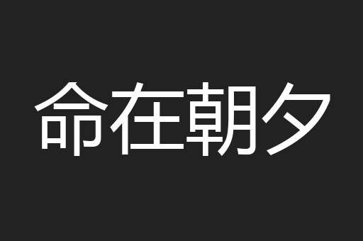 命在朝夕