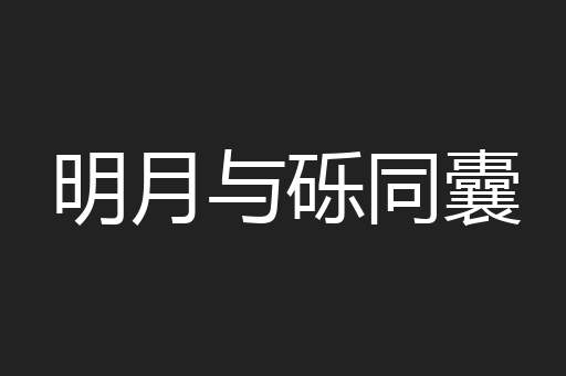 明月与砾同囊