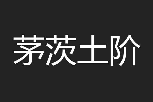 茅茨土阶