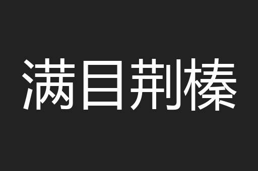 满目荆榛