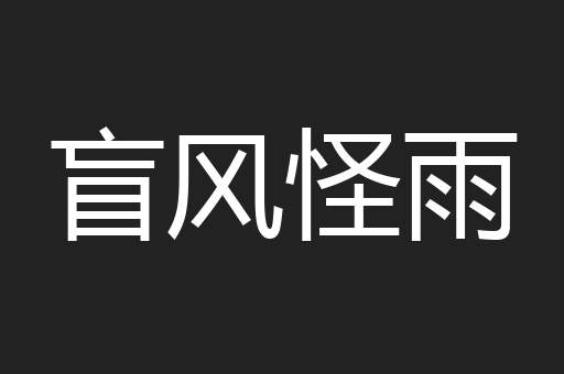 盲风怪雨