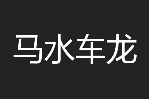 马水车龙