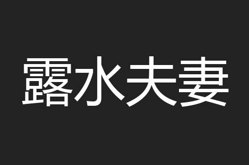 露水夫妻