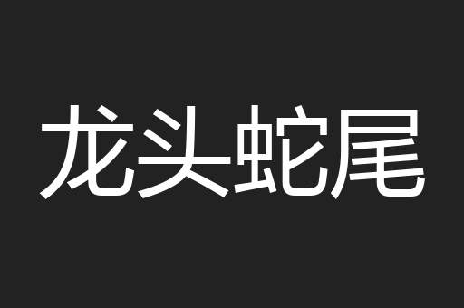 龙头蛇尾