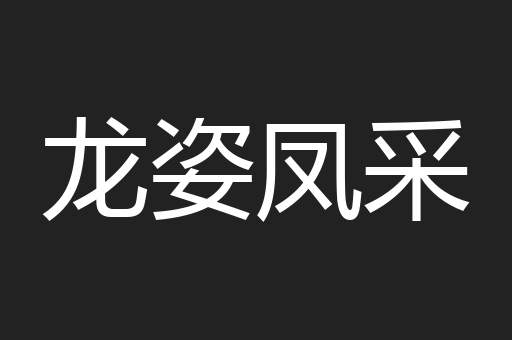 龙姿凤采