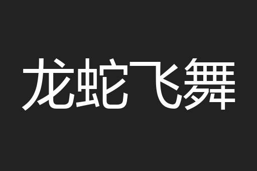 龙蛇飞舞