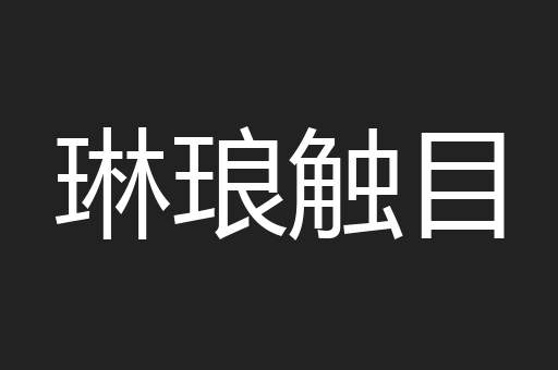 琳琅触目