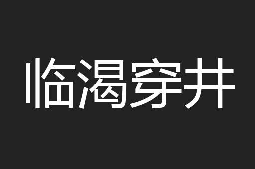 临渴穿井