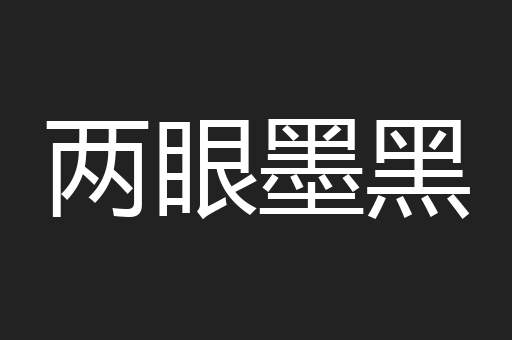 两眼墨黑