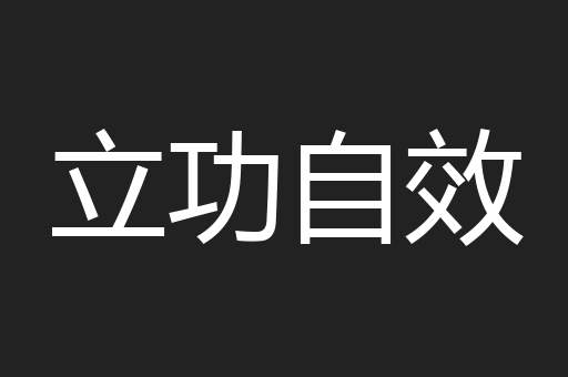立功自效
