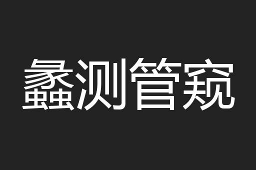 蠡测管窥