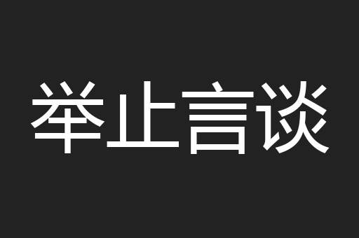 举止言谈