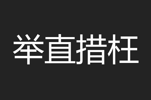 举直措枉