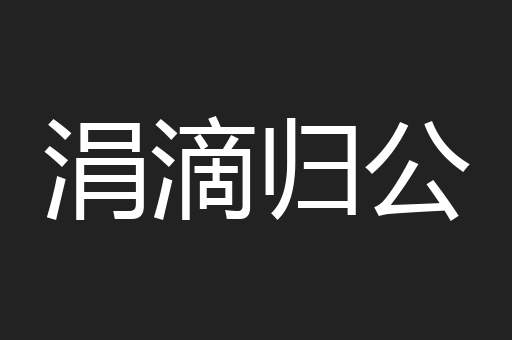 涓滴归公
