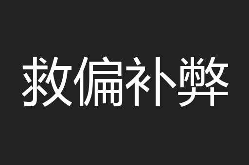 救偏补弊