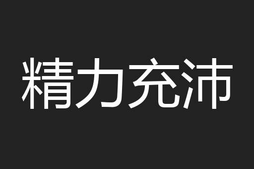 精力充沛