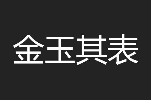 金玉其表