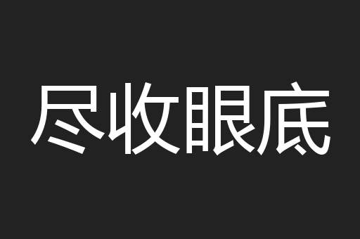 尽收眼底