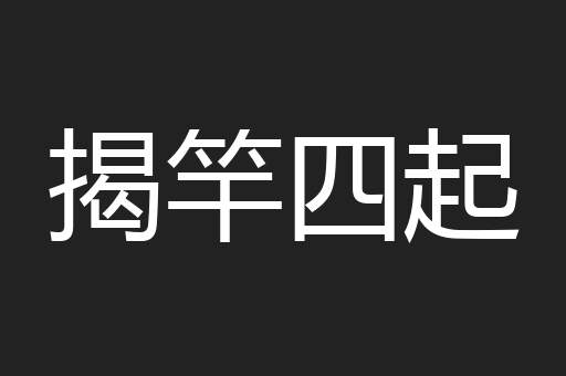 揭竿四起