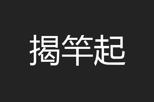 揭竿起