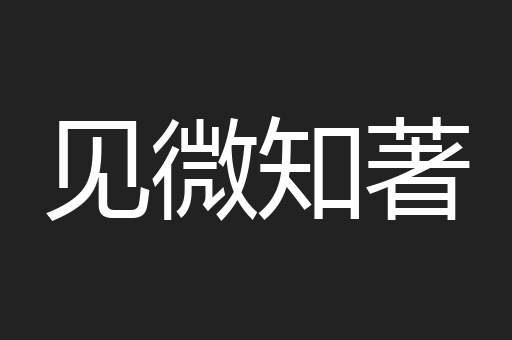 见微知著