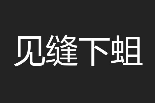 见缝下蛆