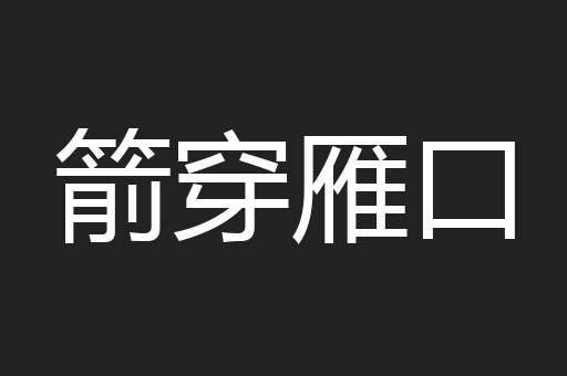 箭穿雁口