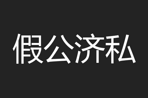 假公济私
