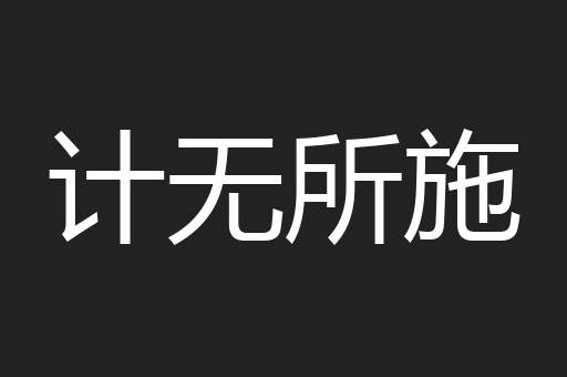 计无所施
