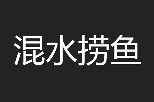 混水捞鱼