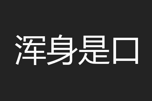 浑身是口