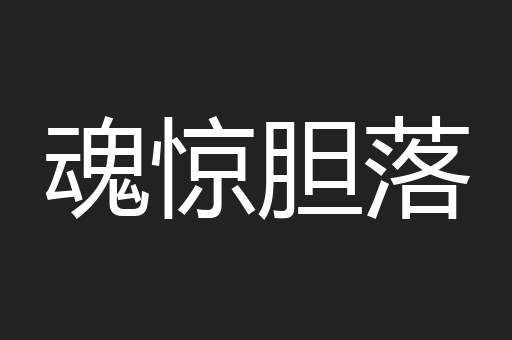 魂惊胆落