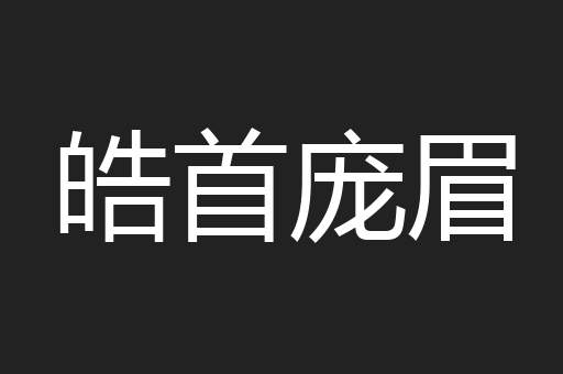 皓首庞眉