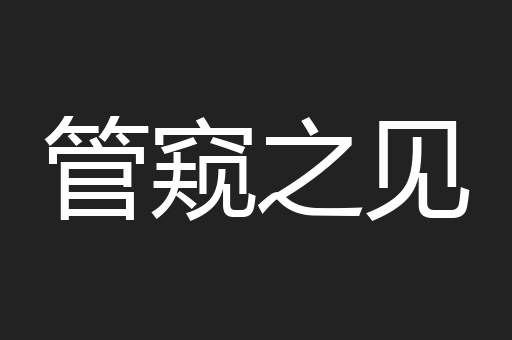 管窥之见