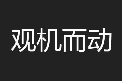 观机而动