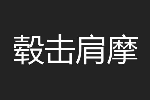 毂击肩摩