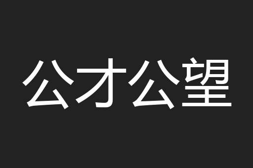 公才公望